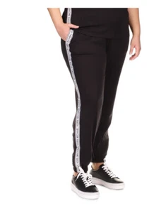 Michael Kors Women's Plus 3X Black  Logo Tape Joggers NWT FABULOUS! - Picture 1 of 11