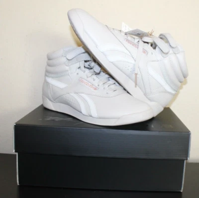 Cardi B X REEBOK Freestyle Hi Leather GV6614 White/Grey Womens Shoe Size 8 - Image 1 of 4