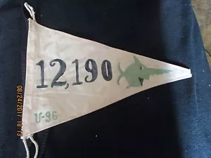 WWII GERMAN U-BOAT U-96 GREEN  SWORDFISH 12,190 TON  VICTORY  FLAG  - Picture 1 of 2