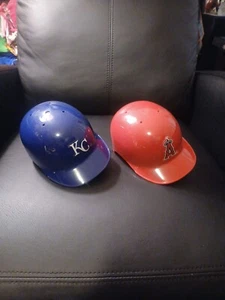 2 Riddell Mini MLB Batting Helmets Kansis City Royals/ Anaheim Angels 2008 - Picture 1 of 10