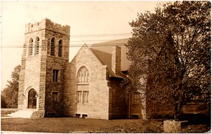 Beautiful Stone Church Building in Unknown Location 1910s RPPC Postcard Photo - Picture 1 of 2