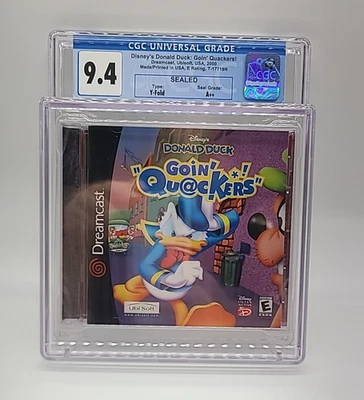 Disney's Donald Duck Goin' Quackers CGC 9.4A++ Dreamcast Graded Sealed WATA VGA - Image 1 of 4