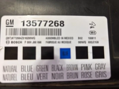 Camaro SS 2011 módulo de control de carrocería Chevrolet Foto 1 de 4