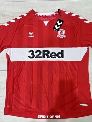 Hummel Middlesbrough Spirit of '86 Football Club Soccer Jersey Red Size 4 XL - Image 1 of 4