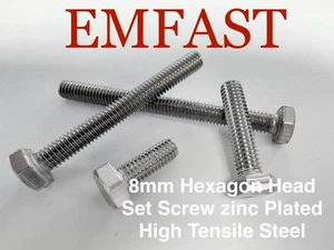 Juego de cabeza hexagonal m8 gama completa tornillos acero galvanizado pernos 8 mm tornillo hexagonal - Imagen 1 de 1