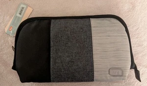 Lug Flash Kosmetiktasche HR-Grau Schwarz Grau Meliert 10x7 - Bild 1 von 7