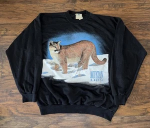 Herren Vintage National Wildlife Federation Cougar Pullover Sweater, Größe XXL - Bild 1 von 4