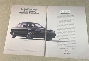Infiniti G20 2 page magazine advertisement ad 1994 You Shouldn't Have to enjoy t - Picture 1 of 5