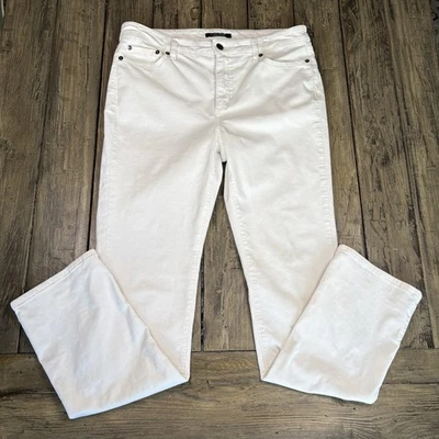Lauren Ralph Lauren Premier Straight White Corduroy Pants Women’s Size 10 - Image 1 of 4