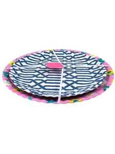 ¡Nuevo! Platos reutilizables de melamina Simply Southern - Paquete de 2 aptos para lavavajillas - Imagen 1 de 6