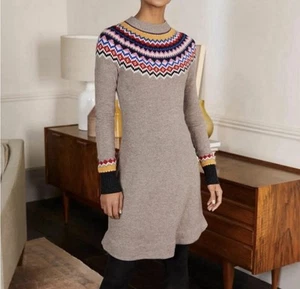 Boden Woman 12R Millie Fair Isle Wool Blend Sweater Preppy College Boho - Picture 1 of 10