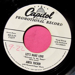 ANITA TUCKER - Slow Smooth and Easy / Let's Make Love - Promo 45 Capitol 3277 - Picture 1 of 2