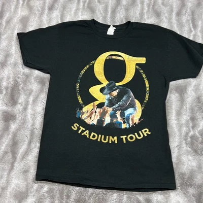Camisa Garth Brooks Para Hombre Mediana Negra Gira Estadio Música Country Foto 1 de 4