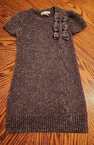 VESTIDO SUÉTER GRIS BRILLANTE PARA NIÑAS DE MAGGIE & ZOE.   Talla 4 - Imagen 1 de 11