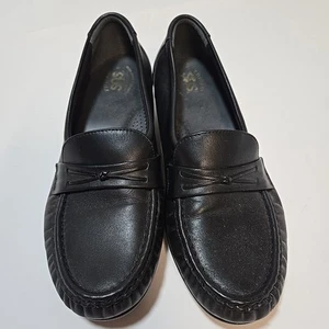 SAS Womens Tripad Comfort Slip On Loafers Shoes Size 9W Wide Black Little Heel - Picture 1 of 5