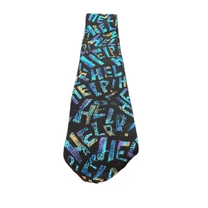 The Beatles HELP Silk Tie All Over Print Limited USA Made 58”x4” By Apple Corp - Picture 1 of 8