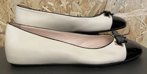 Ladies Bally Sofye Leather Ballet Flat Shoes. Uk3.5 Eu36.5. Bow Embellished. NEW - Picture 1 of 6