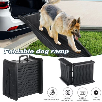Dog Car Ramp Pet Dog Car Access Ramp Foldable Car Entry Ramp Plastic Portable - Image 1 of 4