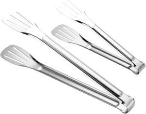 2 Pack Kitchen Tongs Stainless Steel Locking Cooking Barbecue Grilling Food Tong - Picture 1 of 7