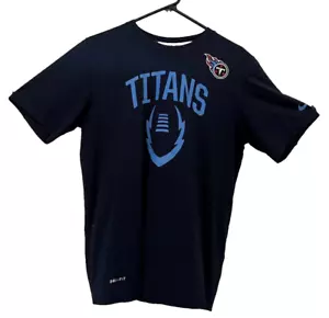 Tennessee Titans "DRI FIT" Navy Short Sleeve Graphic T Shirt by Nike - Medium - Picture 1 of 4