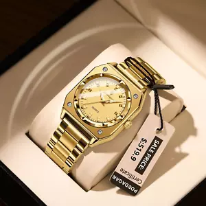 Damen Armbanduhr Luxus Quarzuhr ,Damenuhr,Leucht,Frauen Uhr Geschenk - Bild 1 von 22
