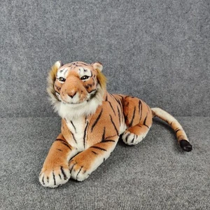 Peluche tigre realistico safari realistico a righe arancione gatto zoo animale giocattolo - Foto 1 di 10