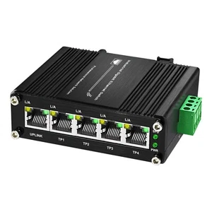 Mini Industrial (Managed) 5 Port Gigabit Ethernet PoE Switch Standard or passive - Picture 1 of 27