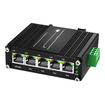 Mini Industrial (Managed) 5 Port Gigabit Ethernet PoE Switch Standard or passive - Image 1 of 4