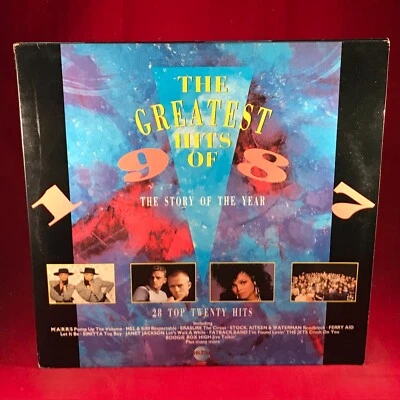 VARIOUS The Greatest Hits Of 1987 The Story Of The year UK Double vinyl LP IGGY - Image 1 of 4