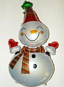 10 MYLAR CHRISTMAS BALLOONS HELIUM AIR FIGURE PARTY HOME SANTA SNOWMAN TREE MORE - Picture 1 of 5