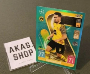 Raphael Guerreiro # 56 Aqua Parallel 053/ 150 2021/ 2022 TOPPS Chrome UCL - Picture 1 of 3