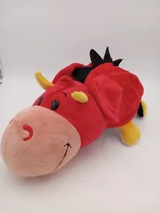 Cuscino peluche reversibile Flip A Zoo Bei Panda Ember Dragon 16" imbottito usato in ottime condizioni - Foto 1 di 9