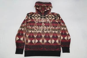 Denim Supply Ralph Lauren Spellout Logo Sportsman Aztec Indian Hoodie Medium - Picture 1 of 9