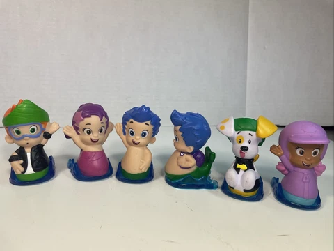 6 Nickelodeon Bubble Guppies Figures Roll N' Go Sliders Rollers Toys Cover