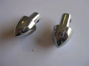 CHROME BULLET DASH OR RADIO KNOBS HOTROD RATROD CUSTOM  HOLDEN FORD - Imagen 1 de 3