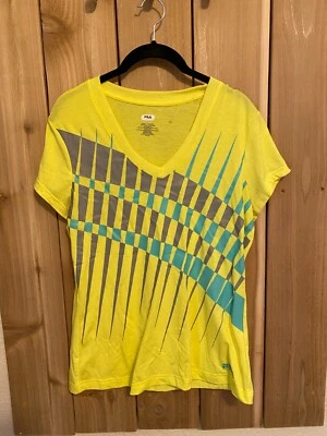 Top de manga corta Fila amarillo/turquesa/gris talla L nuevo sin etiquetas Foto 1 de 2