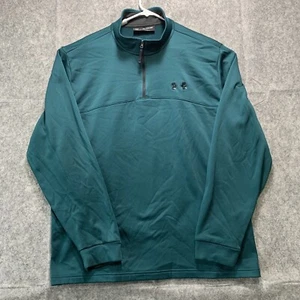 Under Armour Pullover 1/4 Zip Sweater Green Mens Size 3X Loose - Picture 1 of 13
