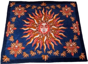 HERMES Paris Cotton Beach Towel Bath Mat Towel Sun Blue 146×165cm - Picture 1 of 3