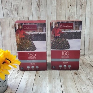 NEW Two Celebration 4x6 Ft. 150 Indoor/Outdoor Multi Net-Style Christmas Lights - Picture 1 of 3