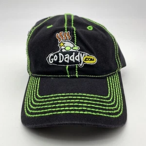 NWT AUTHENTIC GO DADDY DANICA PATRICK #7 RARE STRAPBACK HAT CAP GREEN STITCH NEW - Picture 1 of 9