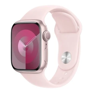 Apple Watch Series 9 41mm - różowa aluminiowa obudowa i jasnoróżowy sport - bardzo dobry - Zdjęcie 1 z 1