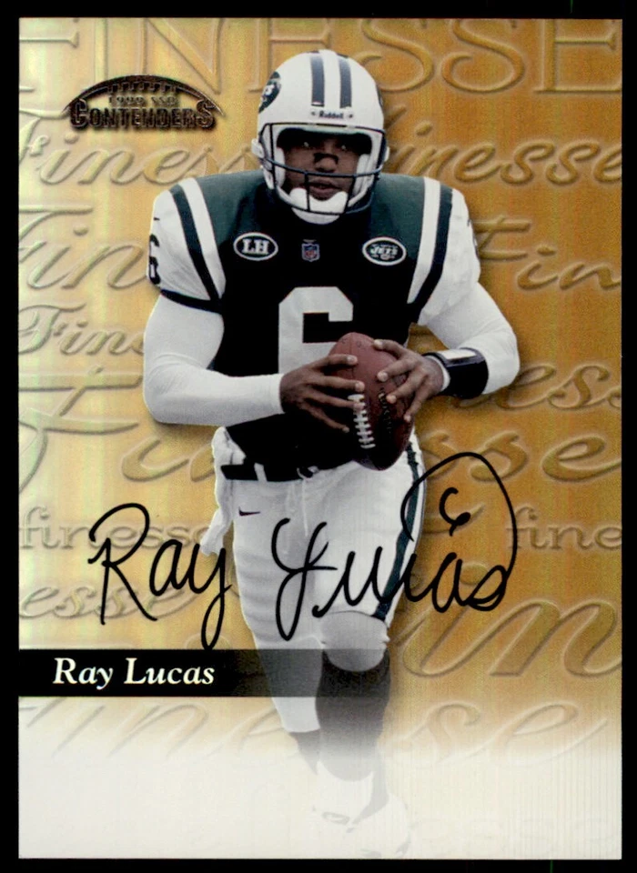 1999 Playoff Contenders SSD Finesse Gold Ray Lucas Auto RC 16/25 Jets #178B - Image 1 of 2
