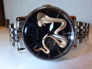 Invicta Mens Vintage Automatic Watch (Gold Cobra Snake) - (Model# 43334)-New - Picture 1 of 20