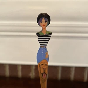 Fashion Lady Figure and Bloodhound Pet Dog Womens Novelty Tweezers NEW - Picture 1 of 7