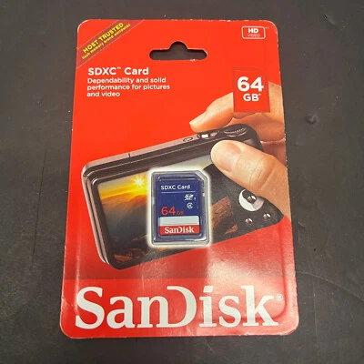 SanDisk SDXC Memory Card 64GB, SDSDBNN-064G-AWGIN - NEW - Image 1 of 2