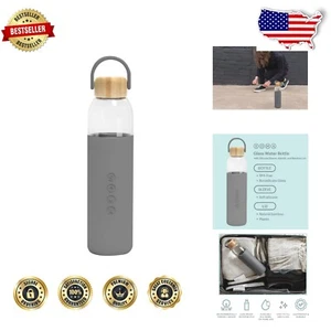 Elegant 25 oz Reusable Glass Bottle with Ergonomic Grip - Perfect for Fitness - Picture 1 of 9