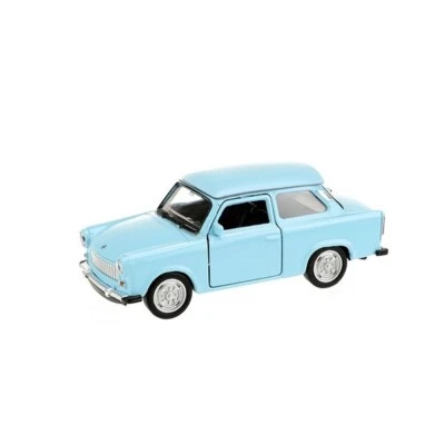 Modellino Di Auto Trabant Trabi 601 DDR Oldtimer Auto 1:34-39 Blu - Immagine 1 di 4