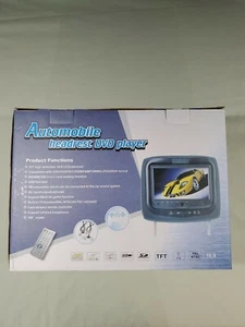 DVD player headrest LCD Car Pillow HD Monitor Game+IR Wireless Headphones.NEW - Picture 1 of 12