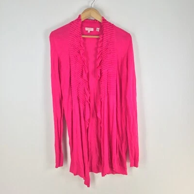 Ted Baker женщин вязаный кардиган размер 3 aus 12 ярко розовый вискоза шелковая смесь 087849 - Изображение 1 из 4