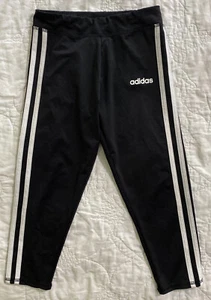 Girls adidas Legging, Small (7/8), Black/White - Picture 1 of 4